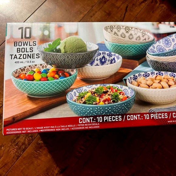 Other - 10 Pcs of Ceramic Bowl set for Salad,Snacks,Desserts Serving -400mL